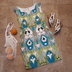 💚 Green Blue Summer Dress Size 14 💚